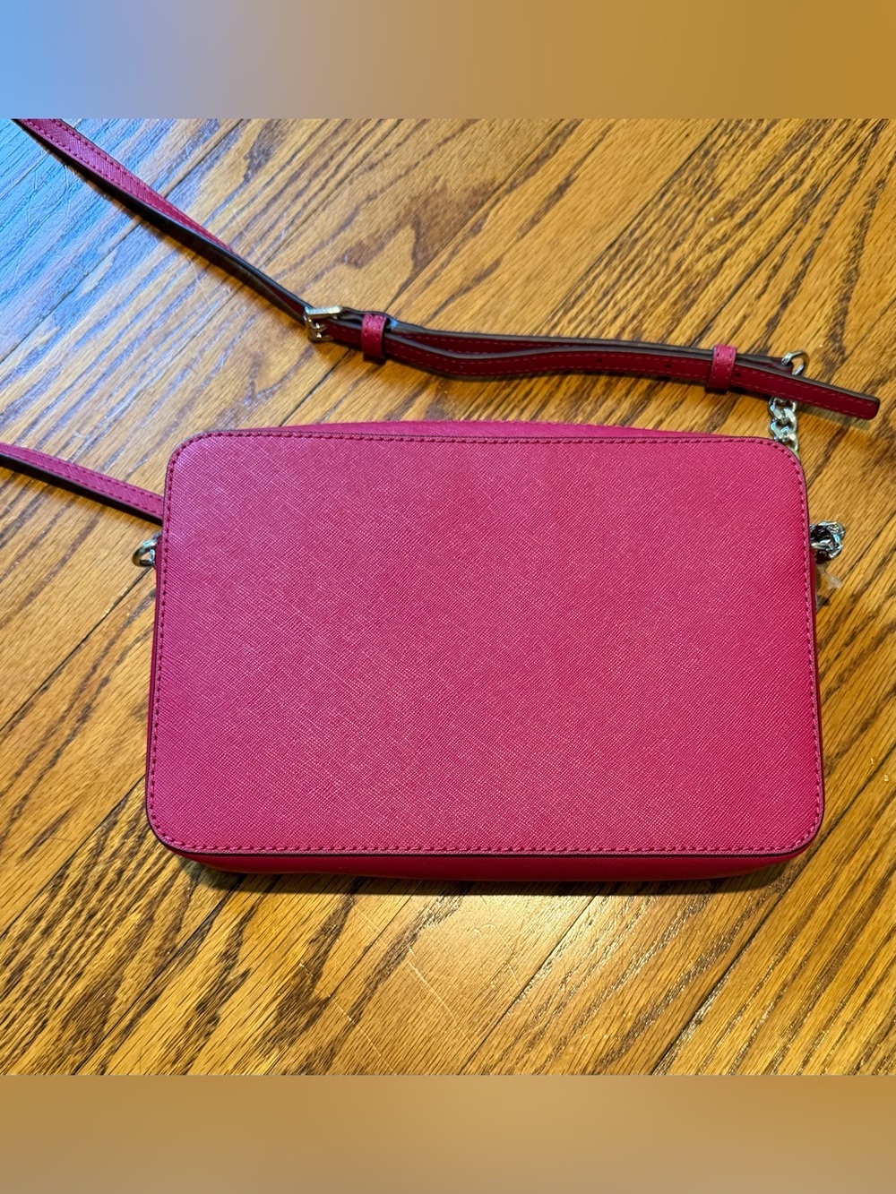 Michael Kors Saffiano Crossbody Bag in Raspberry - NWT - Picture 3 of 12